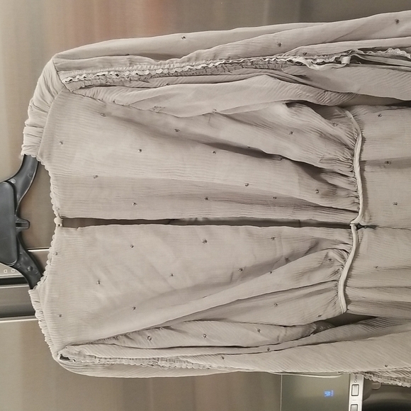 💕STEVIE MAY💕 The Sleepers Dress Sage Green Small Billow Sleeves Boho Chic - Picture 11 of 13